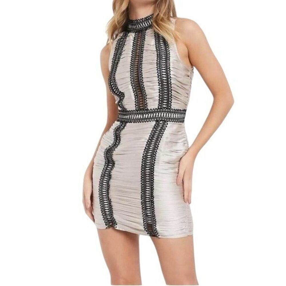 ASOS - NWT Satin Ruched High Neck Mini Dress Sz 6